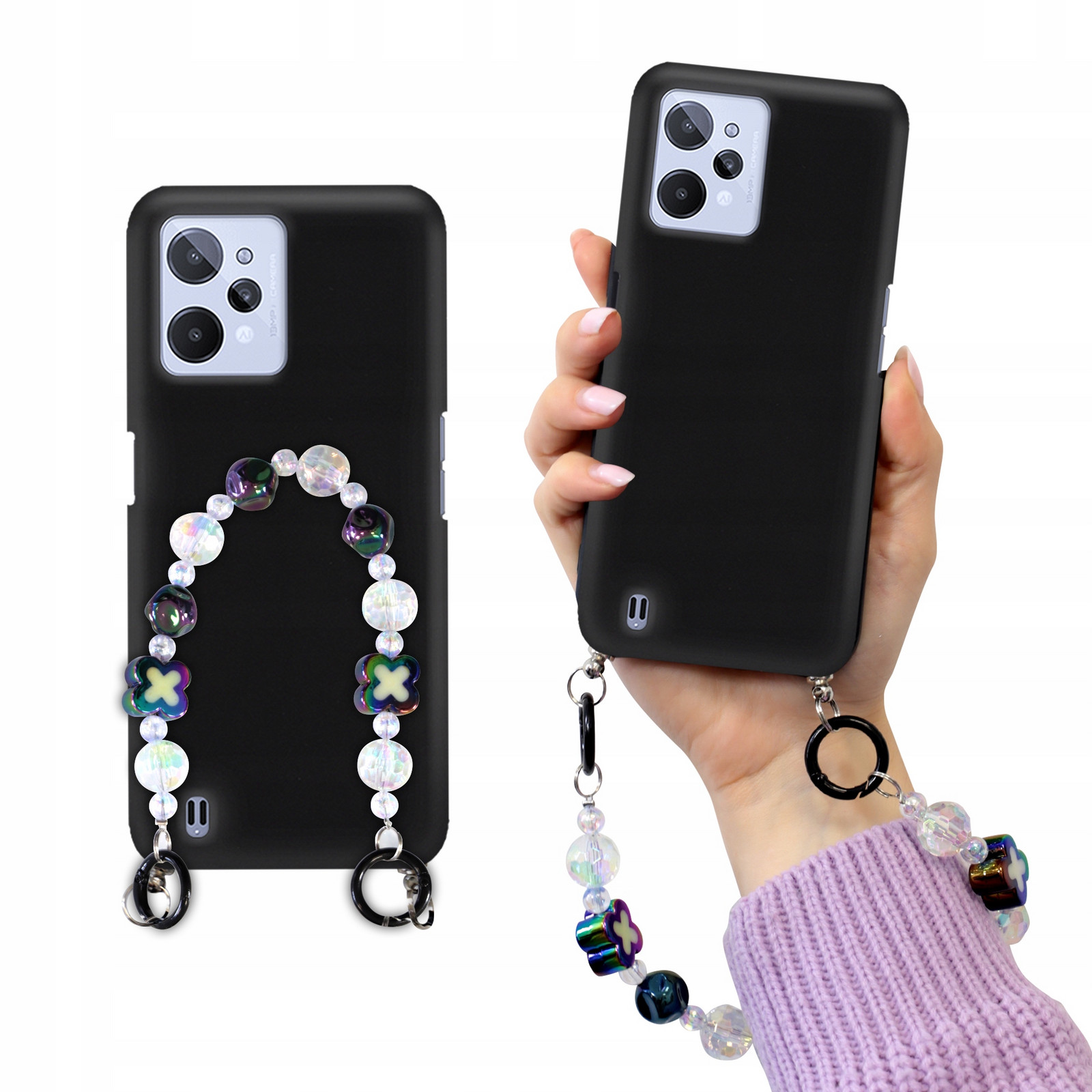 Pouzdro Matné Černé Pro Realme C31 Blink Korále Holo