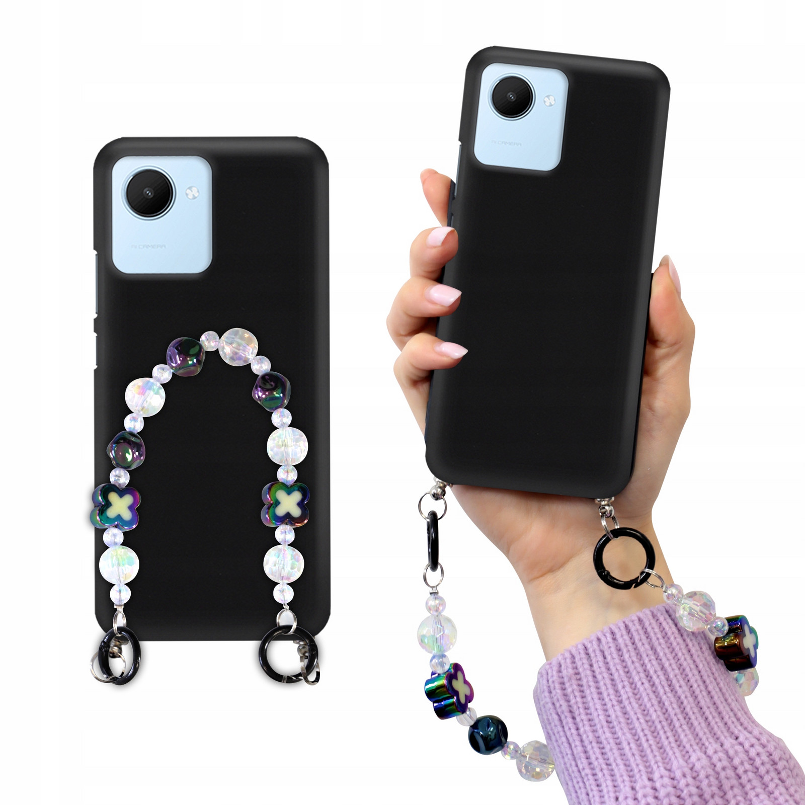 Pouzdro Matné Černé Pro Realme C30 Blink Korále Holo