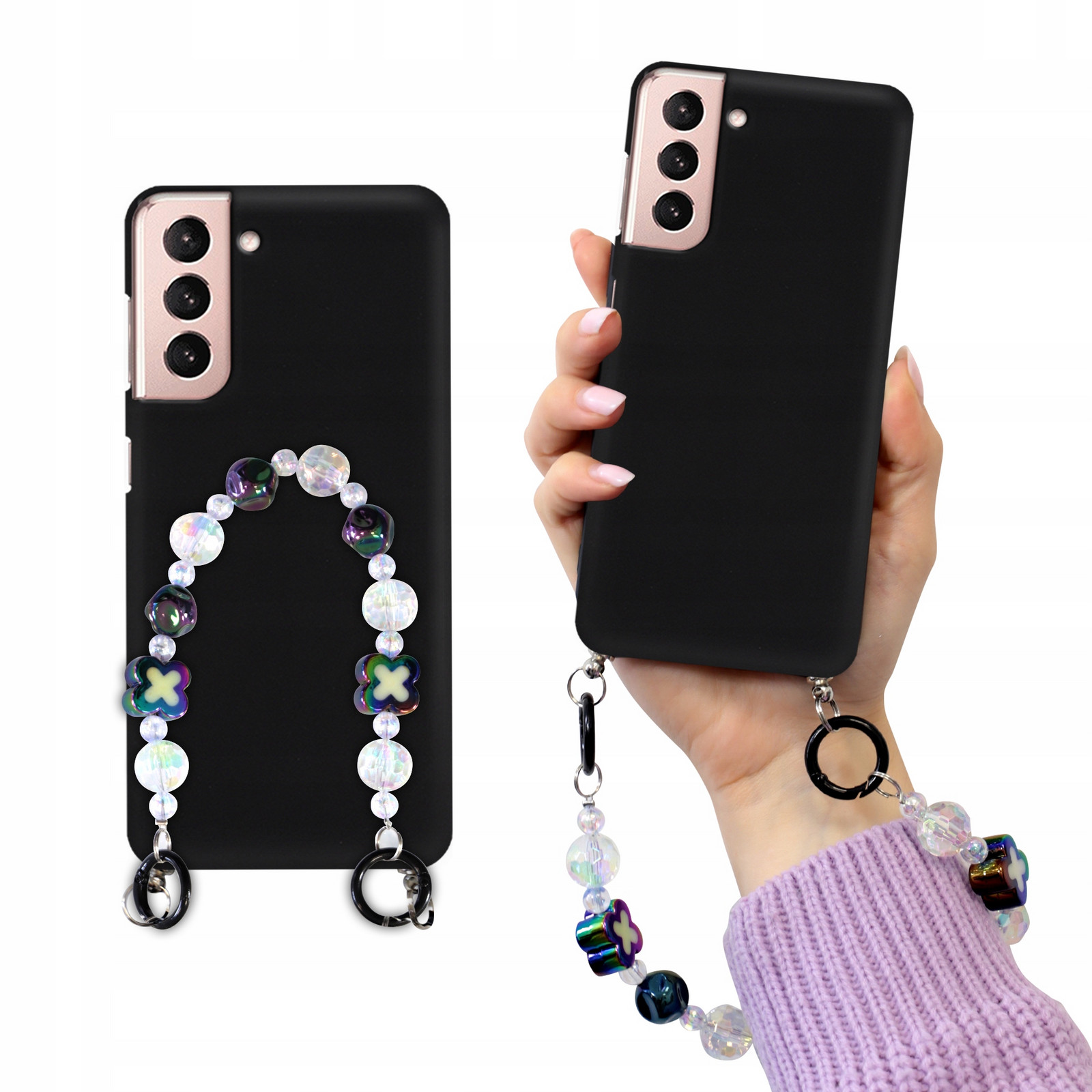 Pouzdro Matné Black Pro Samsung S21 5G Korále Holo