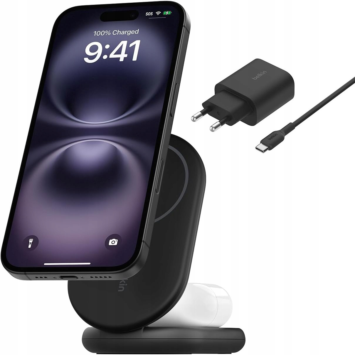 Belkin Indukční nabíječka pro iPhone pro MagSafe, Qi2 15W 5W rozkládací