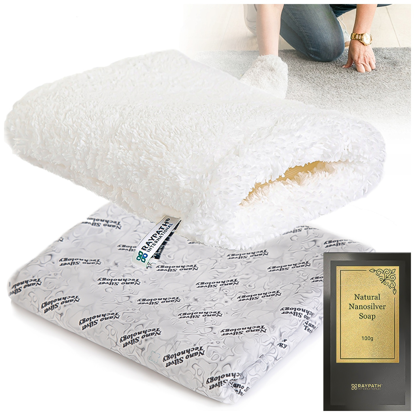 Univerzální sada rukavic Nova M Sunbeam Bílé mýdlo 100g Raypath