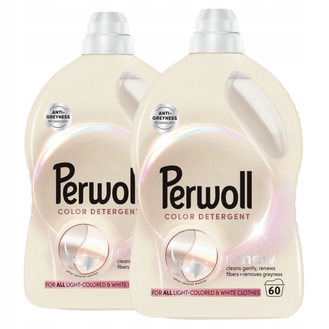 Perwoll Renew Light Colors Tekutý prací prostředek 3 l (60 praní) Sada 2 ks