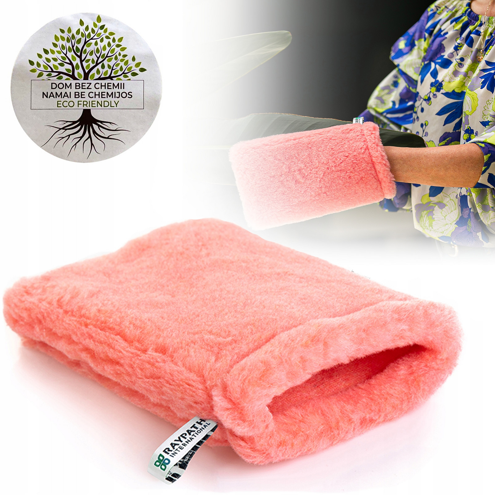 Růžová rukavice pro elektroniku prachu a srsti Antistatická L Na Sucho Raypath