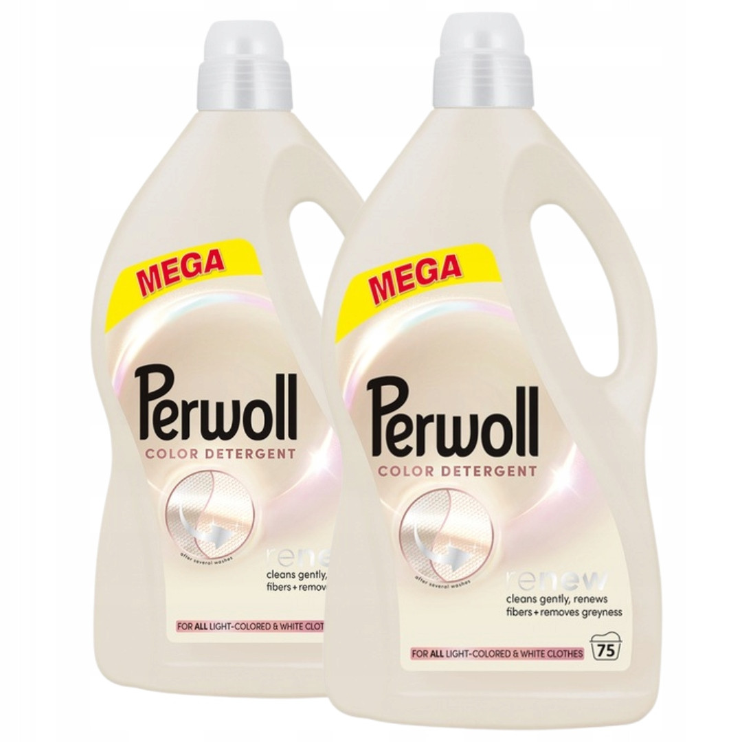 Perwoll Renew Light Colors Tekutý prací prostředek 3,75 l (75 praní) x2