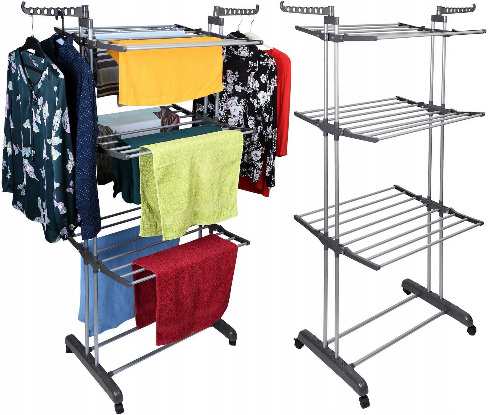 Sušák Na Prádlo Stojací Prádlo Vertikální Skládací Na Kolečkách Na Oblečení