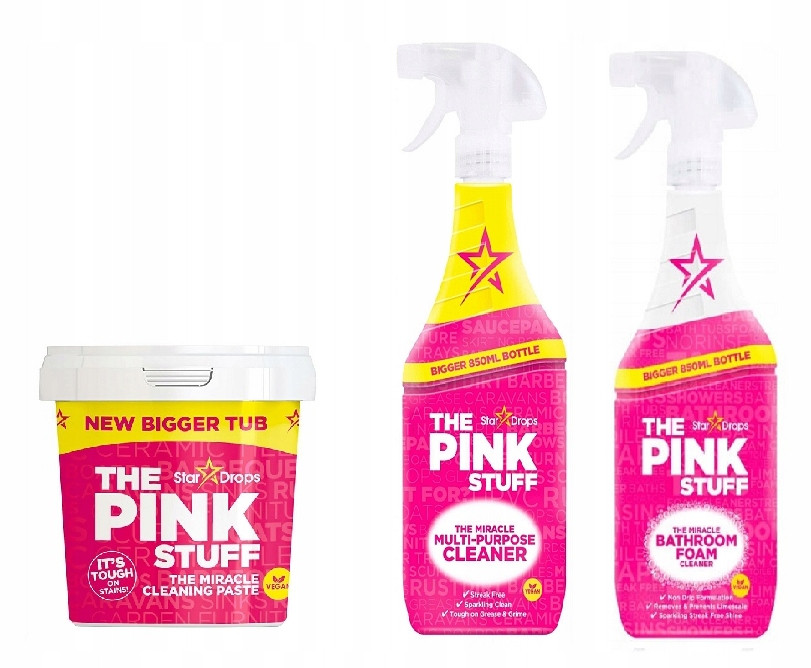 Čisticí a drhnoucí prostředky Pink Stuff 2 tekutiny Pasta sada 3 ks