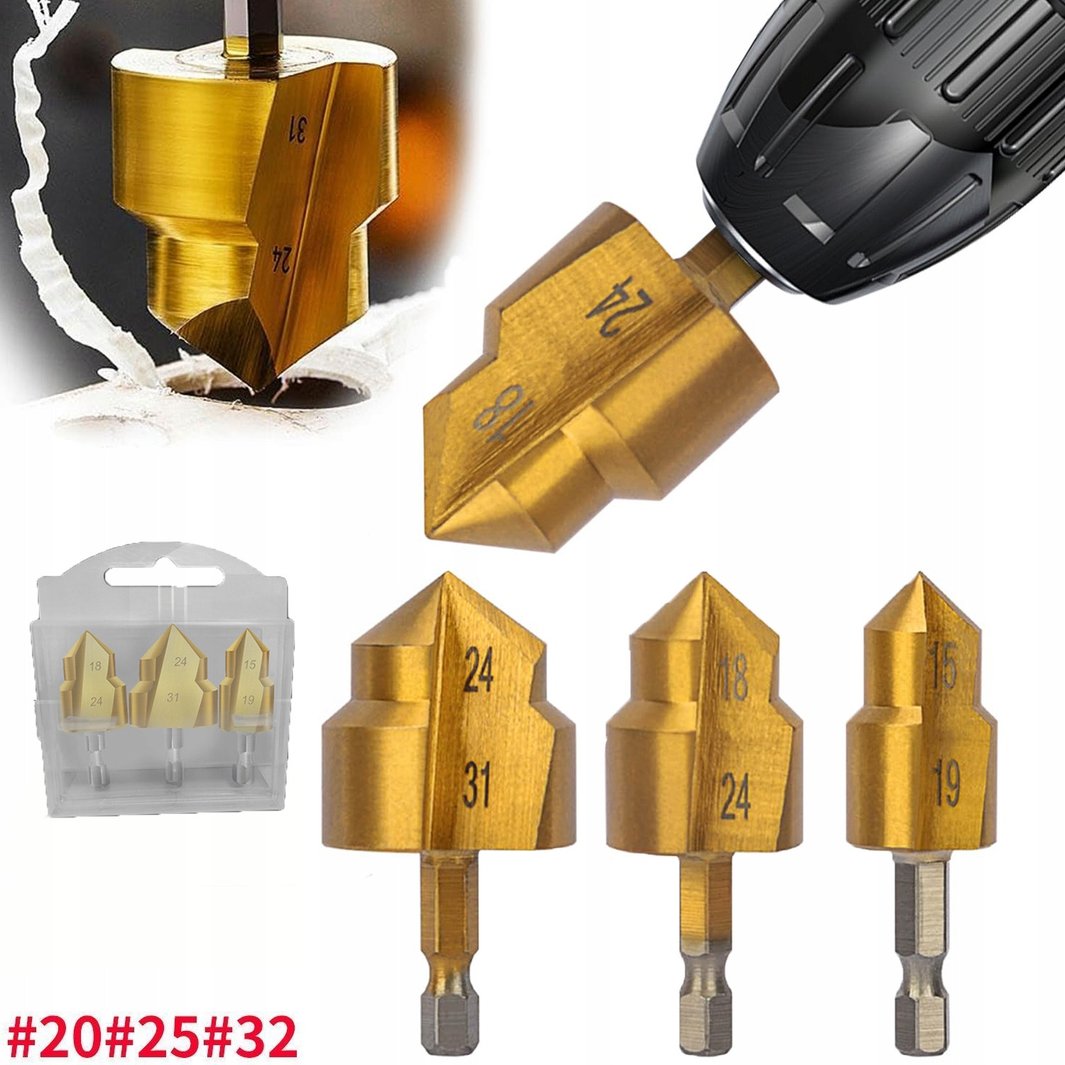 3 ks Vrták Na Vystružování Plastových Trubek PPR+krabicový