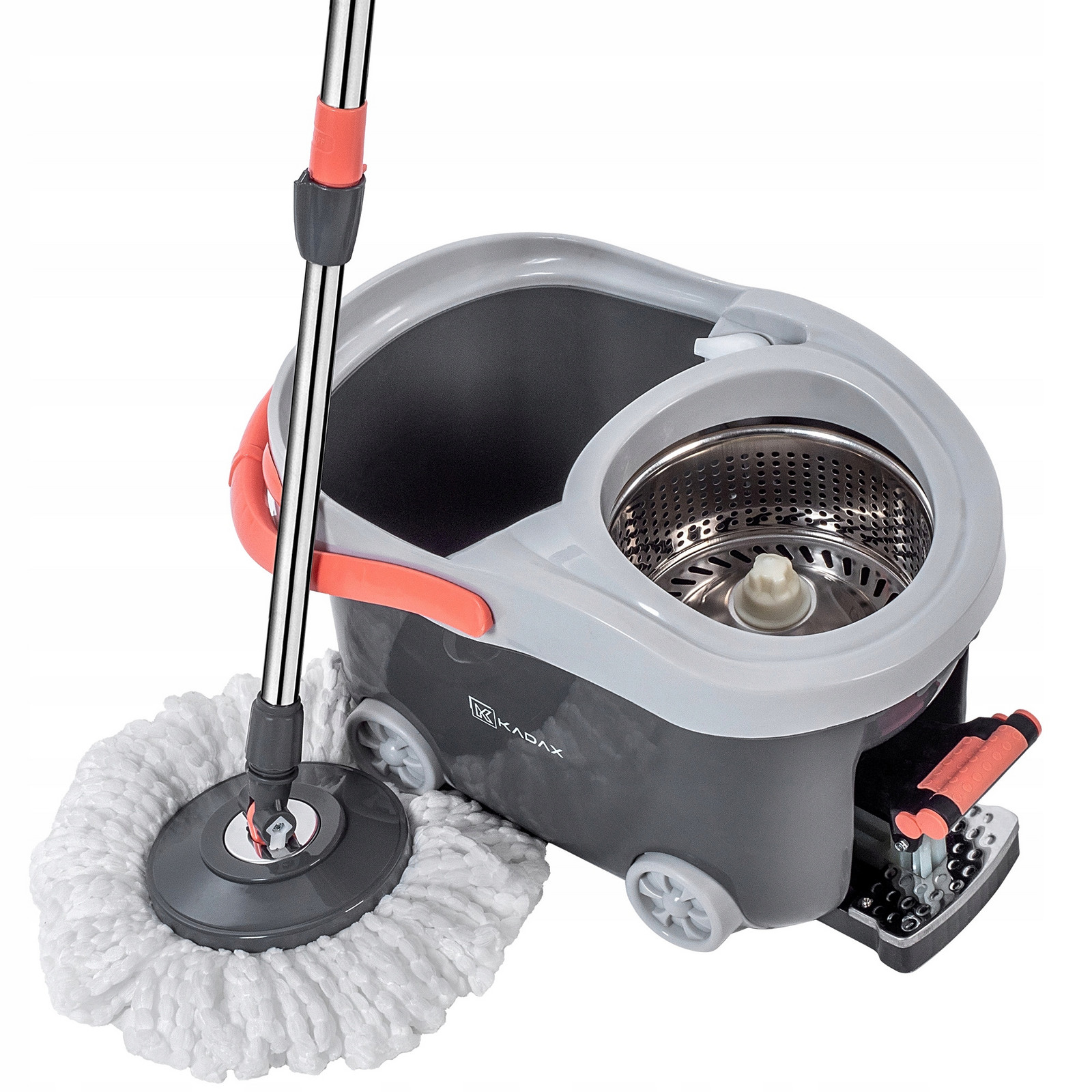 Rotační Mop S Kbelíkem 12 L Se Ždímačem Rotační Kulatý Teleskopická Tyč