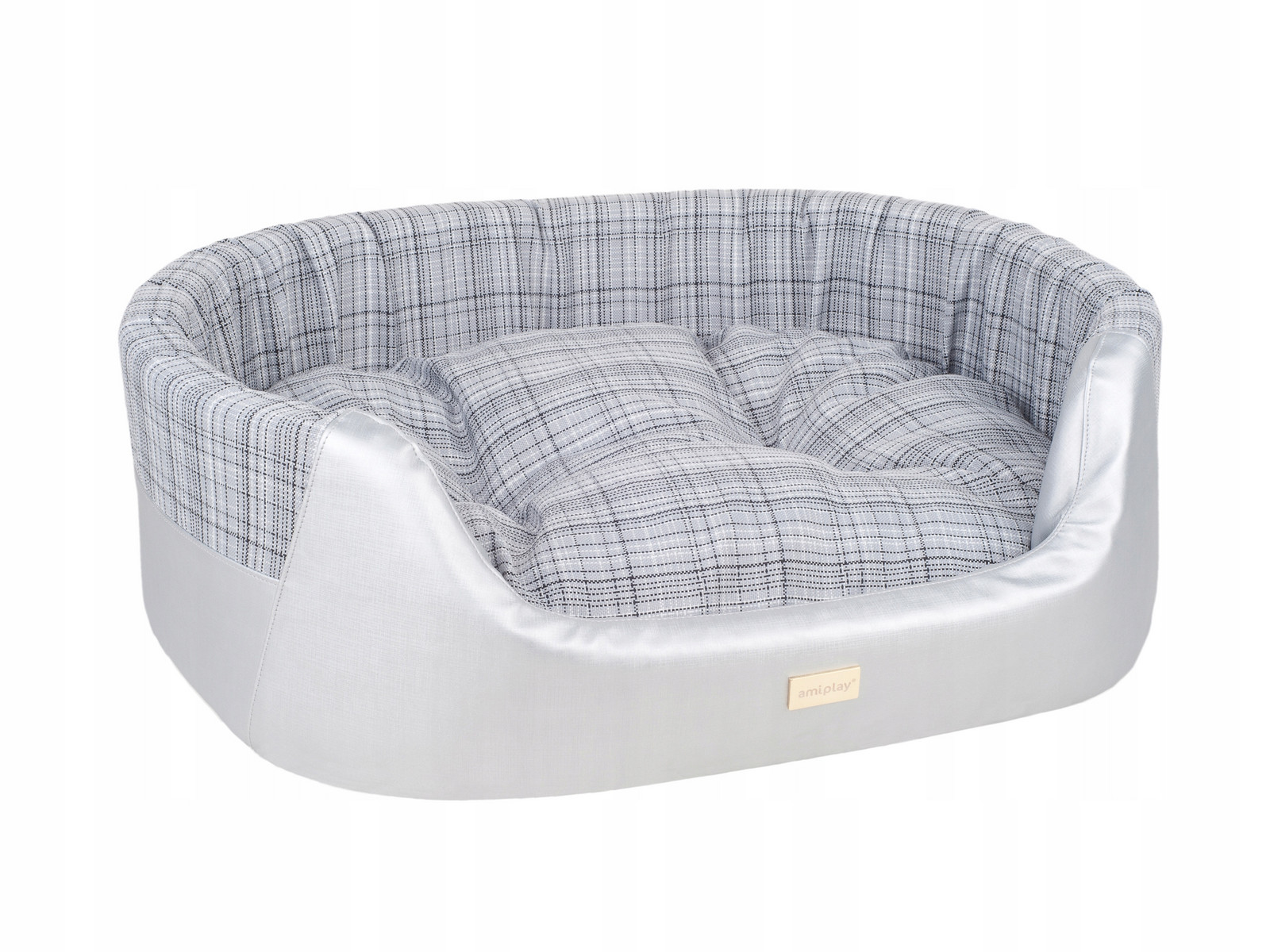 Amiplay Pelíšek oválné Venus 2v1 L Stříbrné