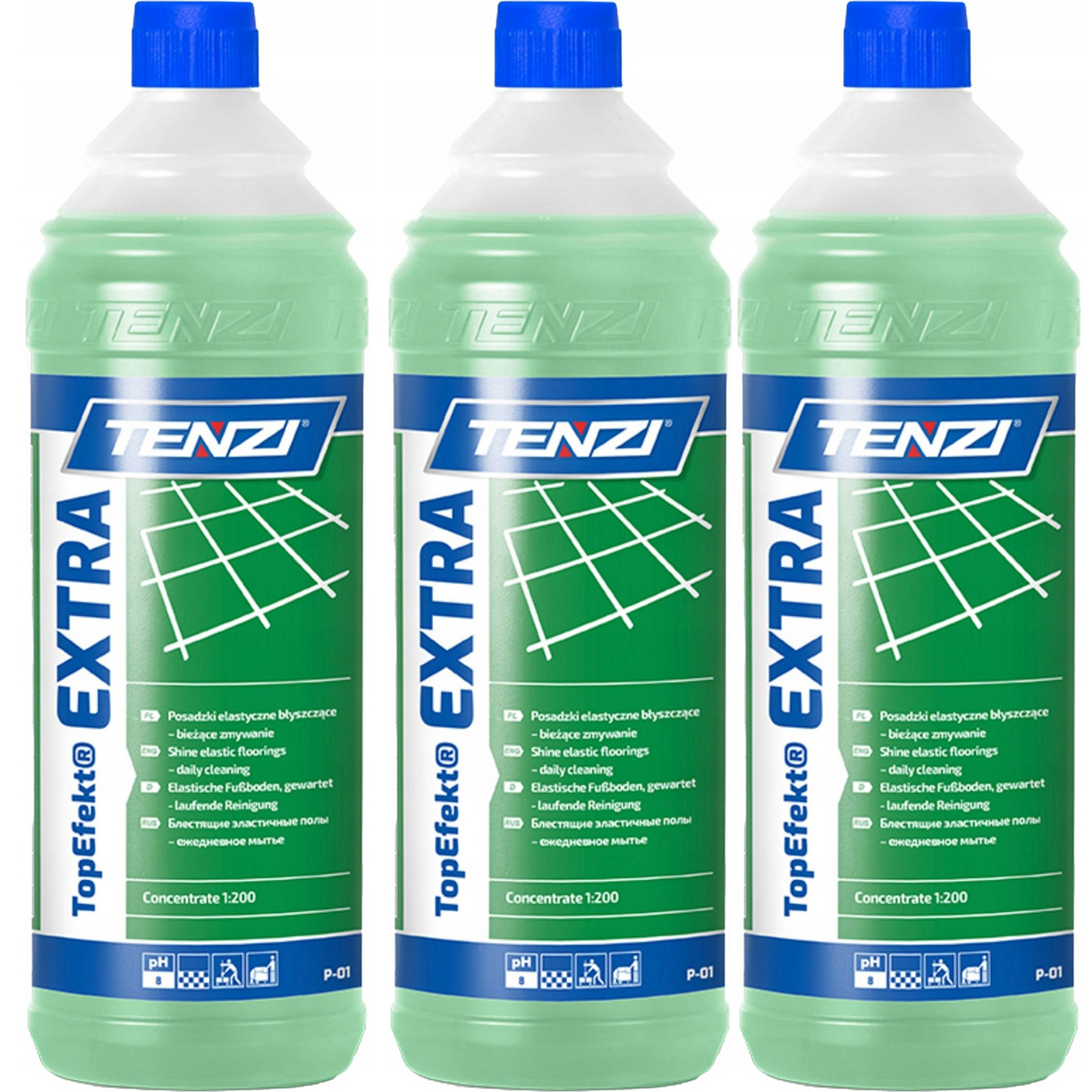 3X Tenzi Topefekt Extra Pro Běžné Mytí Elastických Podlah 1L