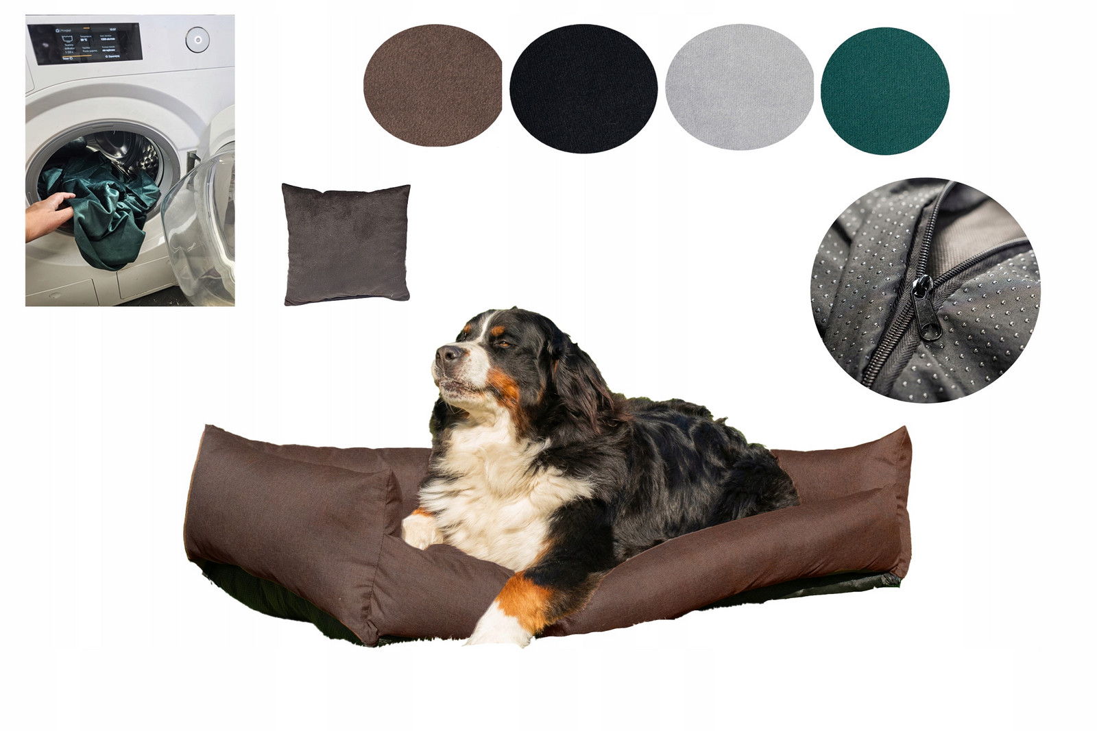 pelíšek pro psa gauč potah 120x90 Velvet Odnímatelný potah