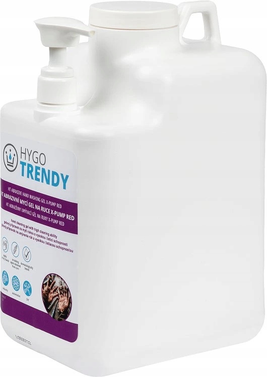 Abrazivní mycí gel na ruce Hygotrendy X-pump Red, červený, 5 L