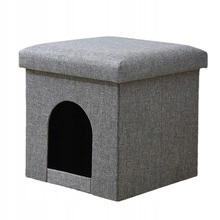 Taburet Skládací Domeček 2V1 Pro Psa Kočku Pelíšek Taburet Na Sezení