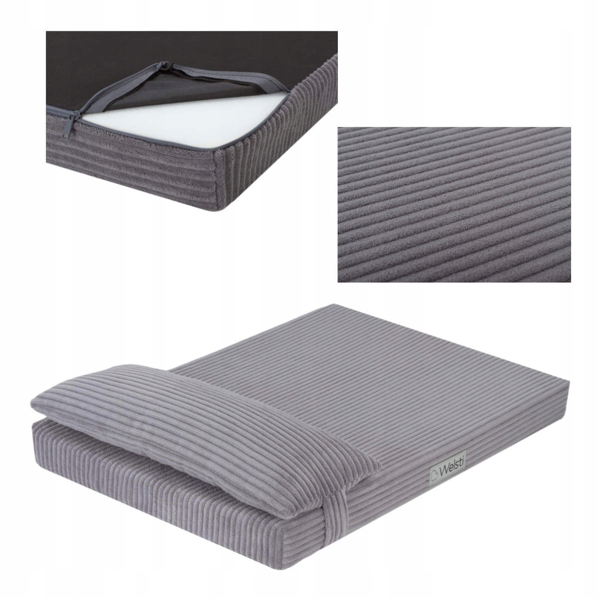 pelíšek pro psa matrace postel Welsti 70x50 manšestr potah polštář