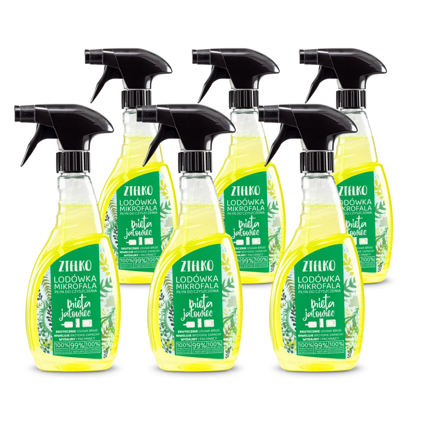 Zielko Sada Čistič lednice a mikrovlnky 6x500ml (5+1 bonus)