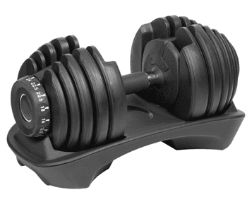 Automatická nastavitelná litinová činka 24 kg REBEL ACTIVE RBA-2303