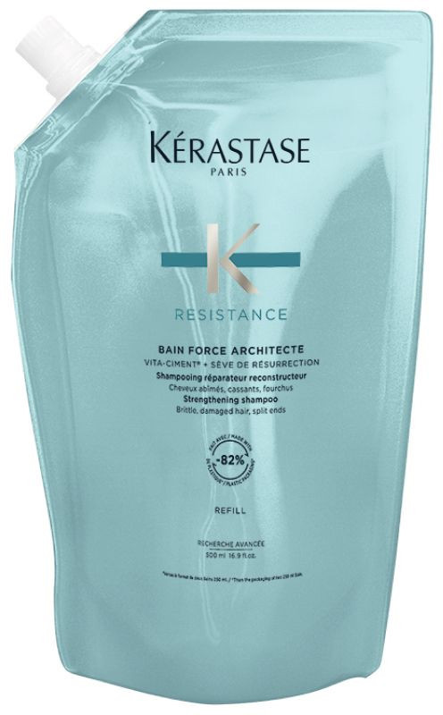 Kérastase Náhradní náplň do šamponu pro velmi křehké a poškozené vlasy Bain Force Architecte (Strengthening Shampoo Refill) 500 ml