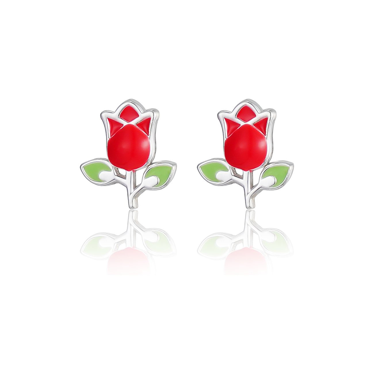 Disney Překrásné stříbrné náušnice růže Mini ES00104SL.CS