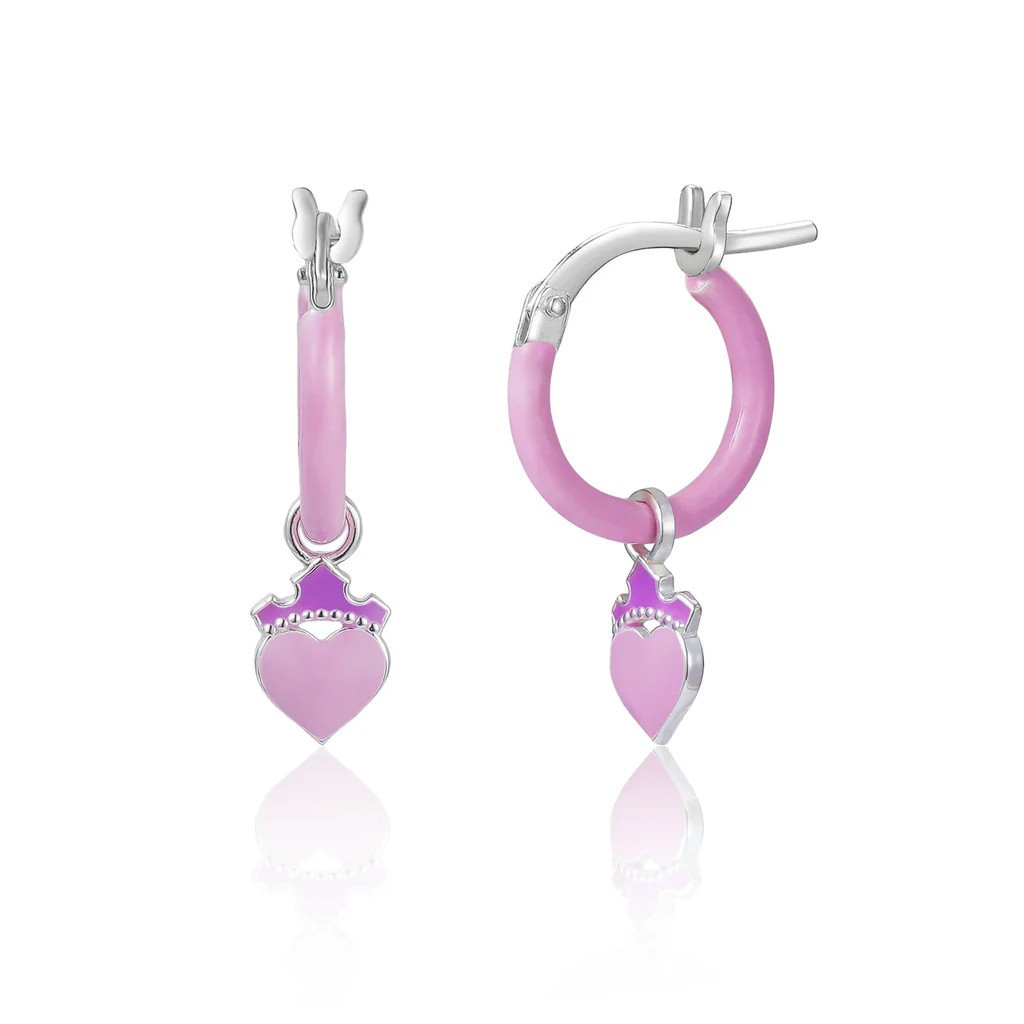 Disney Stříbrné kruhy s přívěsky Šípková Růženka Mini ES00114SL.CS