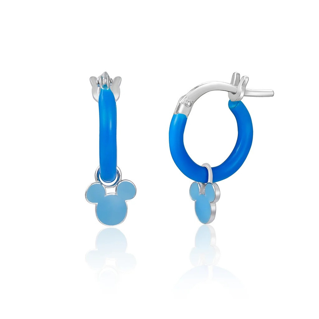 Disney Stříbrné kruhy s přívěsky Mickey Mouse Mini ES00113SL.CS