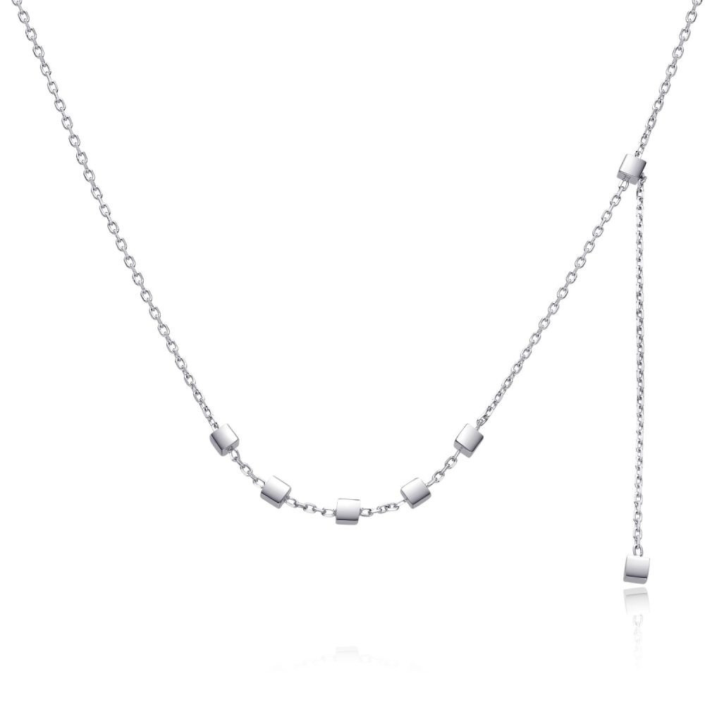 MOISS Minimalistický stříbrný náhrdelník pro ženy N0000871