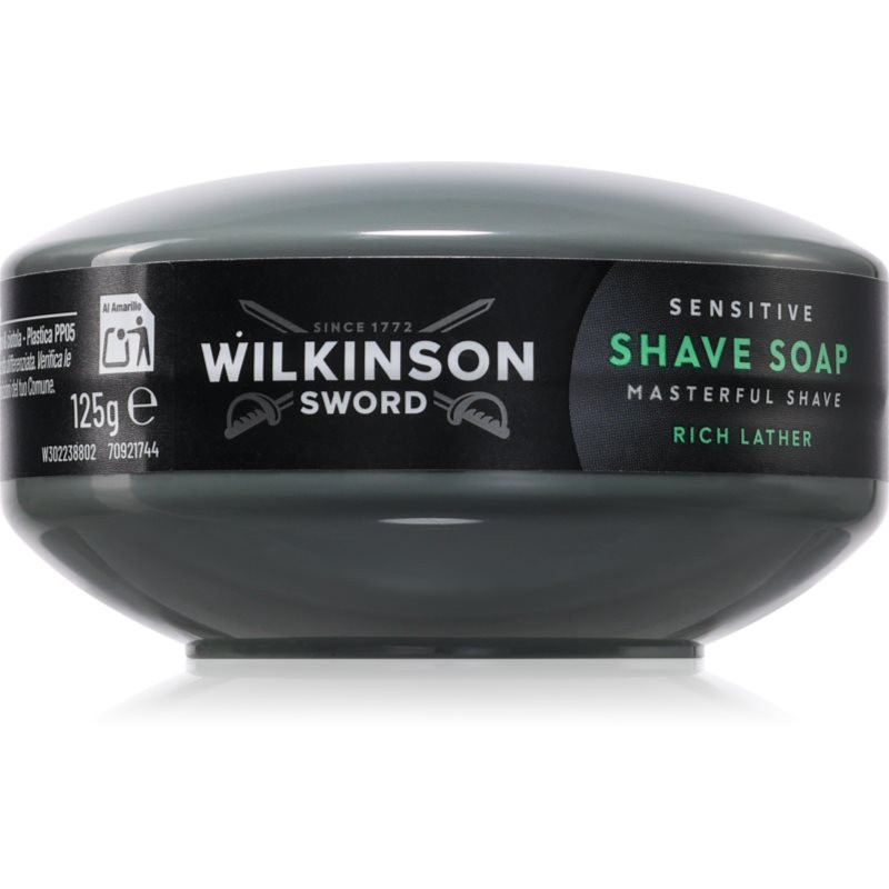 Wilkinson Sword Sensitive Shave Soap Rich Lather mýdlo na holení pro muže 125 g