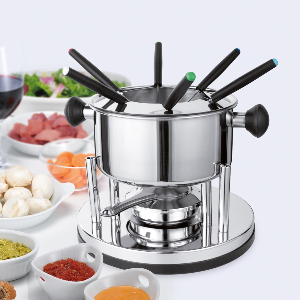 Haushalt international Fondue set z nerezové oceli, 10dílný