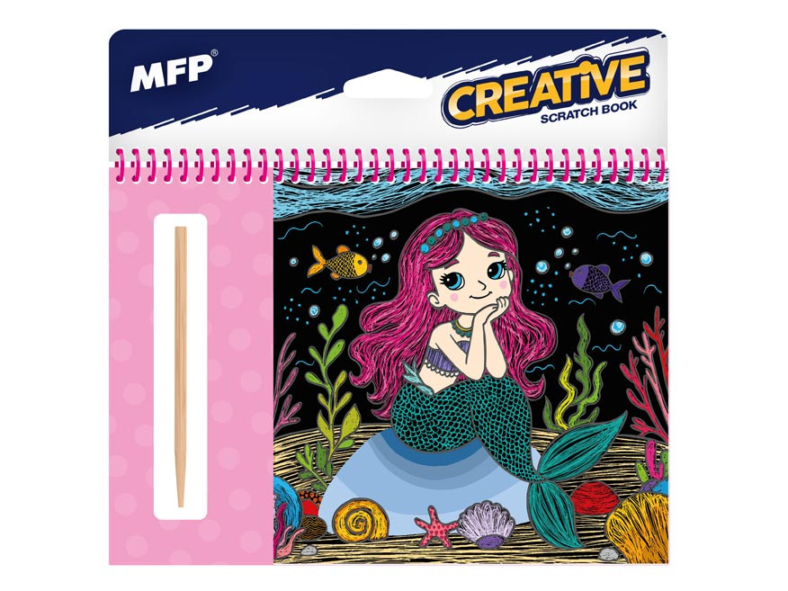 MFP 1032397 Škrabací obrázek blok 15x15cm 8l MAGIC girls
