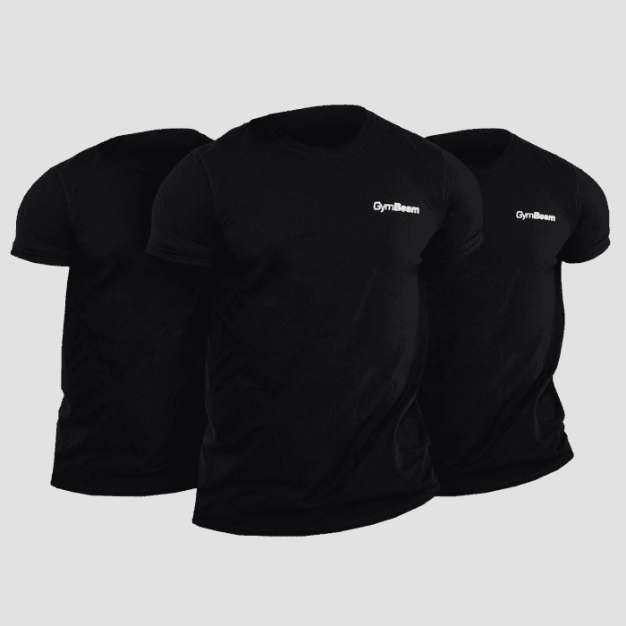Men‘s Basic T-Shirt 3Pack Black S - 3pack - GymBeam