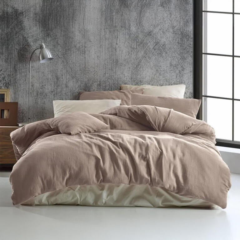 Mušelínové ložní povlečení béžové