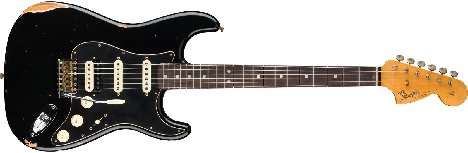 Fender Custom Shop 67 Strat HSS Relic Aged Black