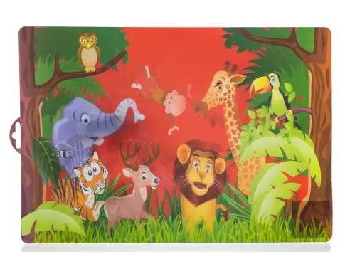 Dětské prostírání Zvířátka ze zoo 43 cm, červené