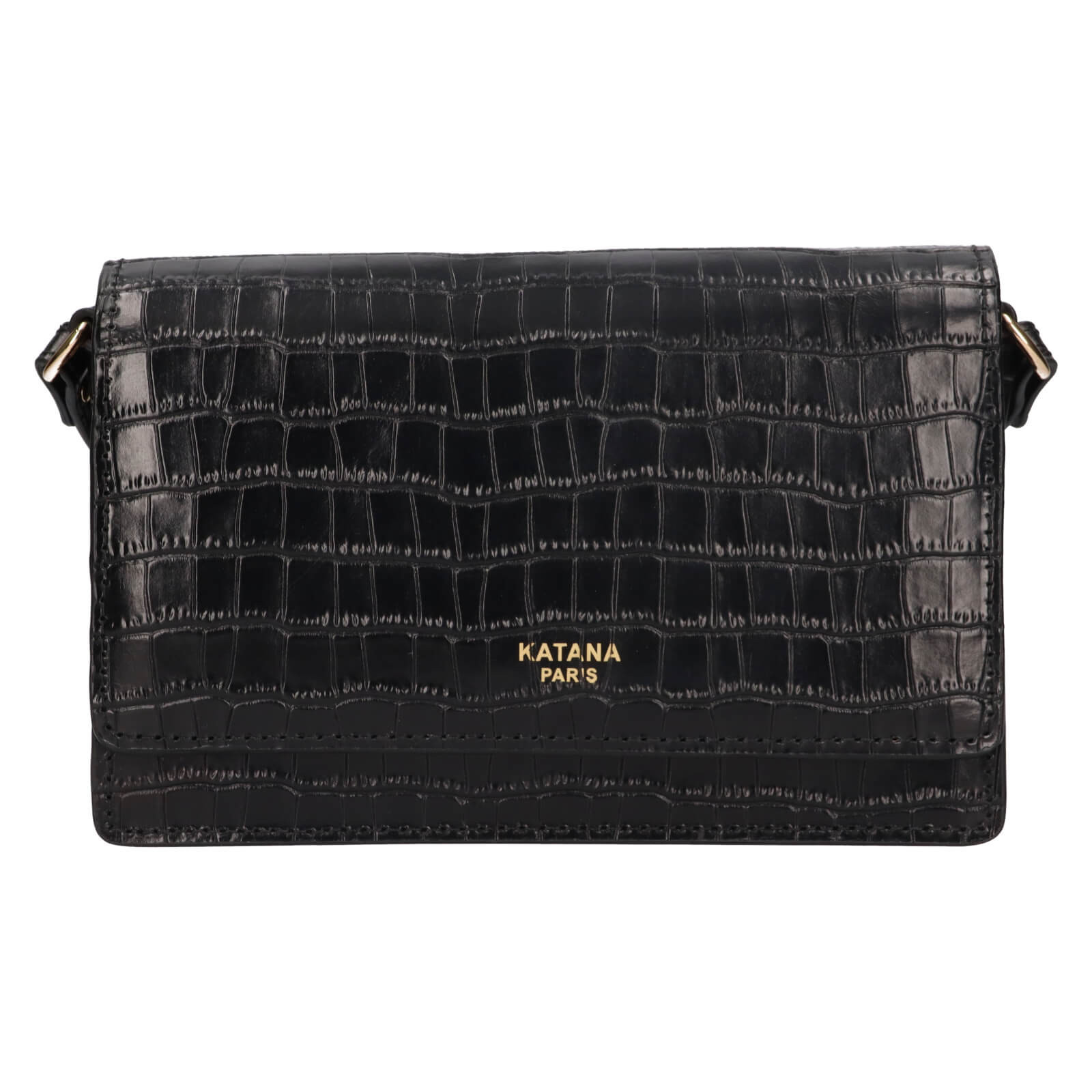 Kožená dámská crosbody kabelka Katana Tinja - černá