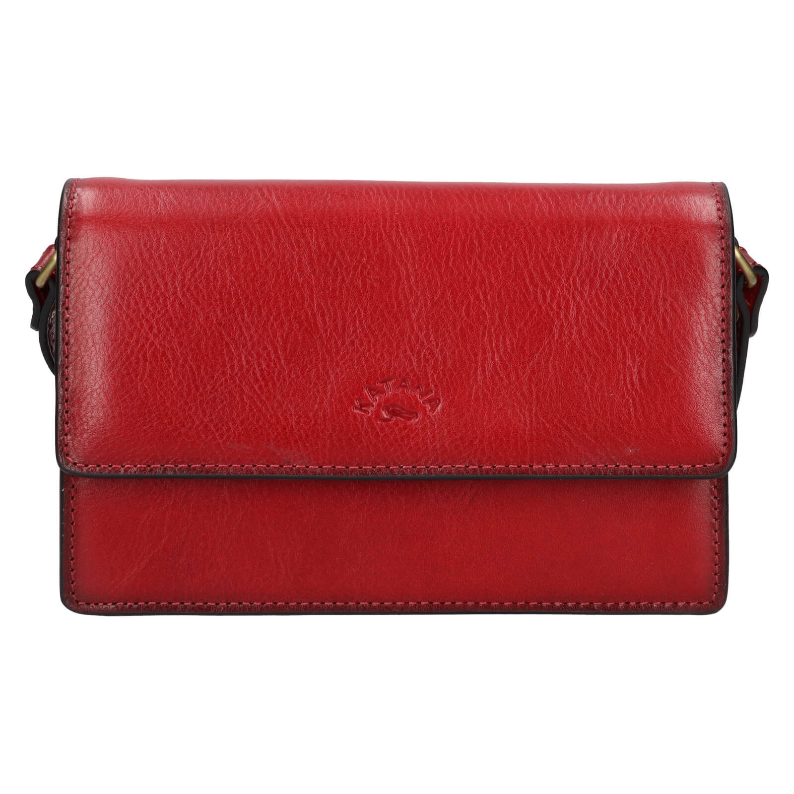 Kožená dámská crosbody kabelka Katana Roosa - červená