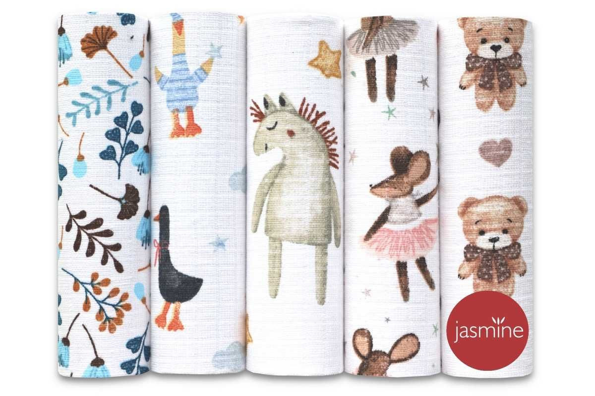 Bavlněné pleny box Animals 1 70x80 5ks