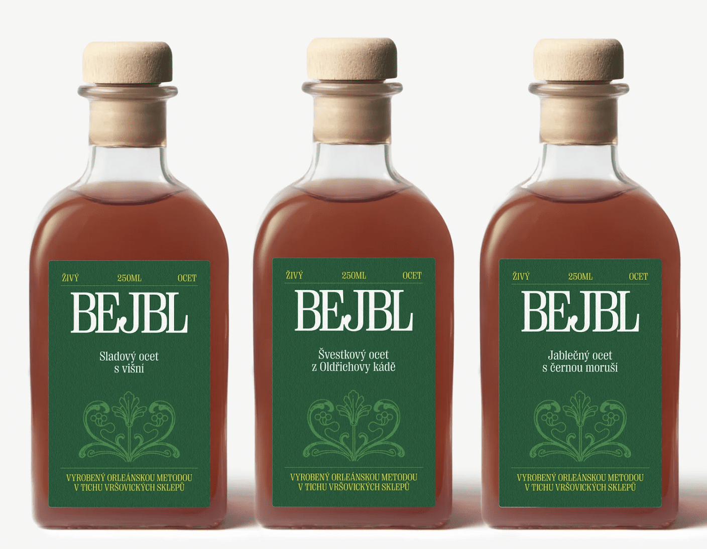 Organicky fermentované octy z české produkce 3x250 ml