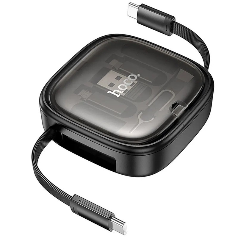 USB kabel HOCO U140 5v1 USB-C to USB-C, redukce USB-A,, microUSB, Lightning 3A 60W, stojánek, SIM