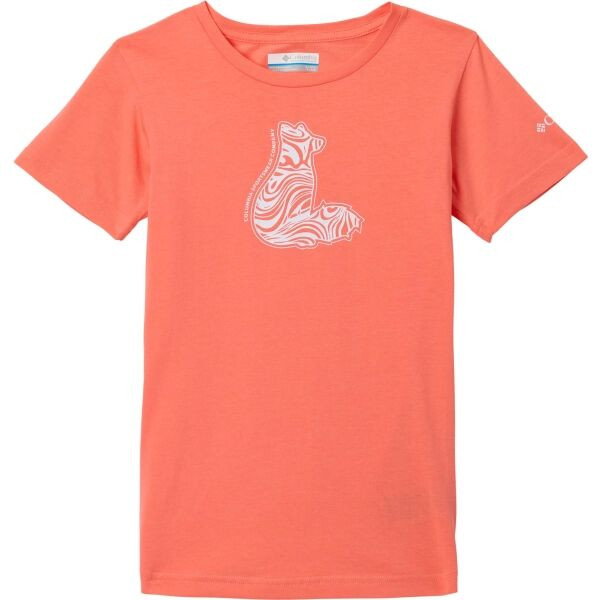 Columbia MISSION LAKE SHORT CRAPHIC SHIRT Dívčí tričko, lososová, velikost