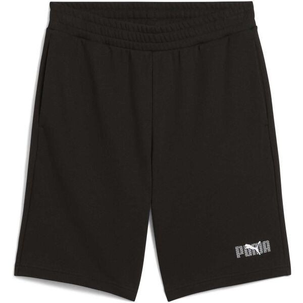Puma ESSENTIALS LOGO LAB SHORT TR Pánské kraťasy, černá, velikost