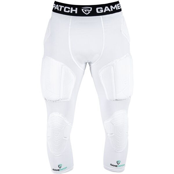 GAMEPATCH PADDED 3/4 TIGHTS WITH FULL PROTECTION Kompresní unisex legíny, bílá, velikost