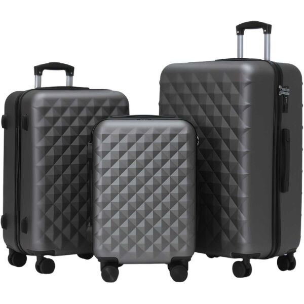 ROWEX CRYSTAL SET Sada cestovních kufrů, tmavě šedá, velikost