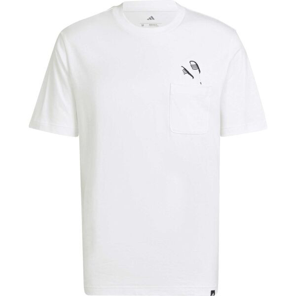 adidas LOUNGE SLIDES GRAPHIC Pánské triko, bílá, velikost