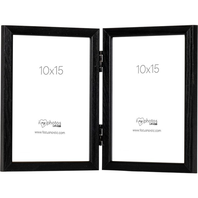 FOCUS ROCK  rám  2X 10x15  dřevo, černá