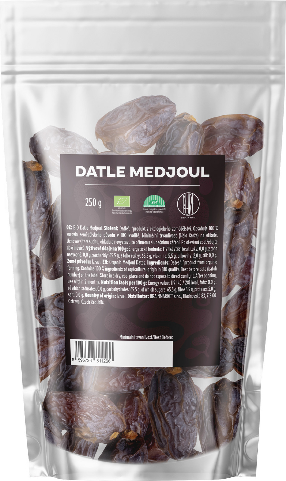 BrainMax Pure Datle Medjoul, BIO, 250 g