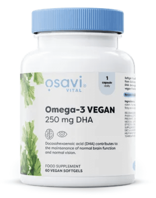 Osavi Omega-3 vegan, 250 mg DHA, 60 softgel kapslí