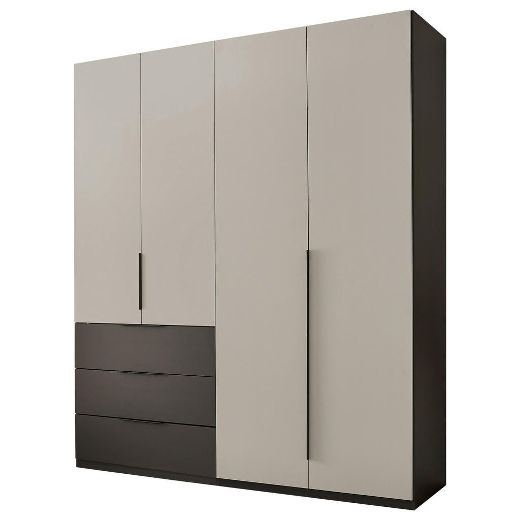 Xora ŠATNÍ SKŘÍŇ S OTOČNÝMI DVEŘMI, barvy grafitu, světle šedá, 200,5/225,5/60 cm