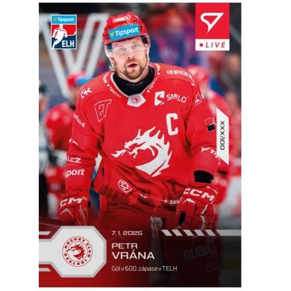 Hokejová karta Live Tipsport 2024-2025 - L-72 Petr Vrána