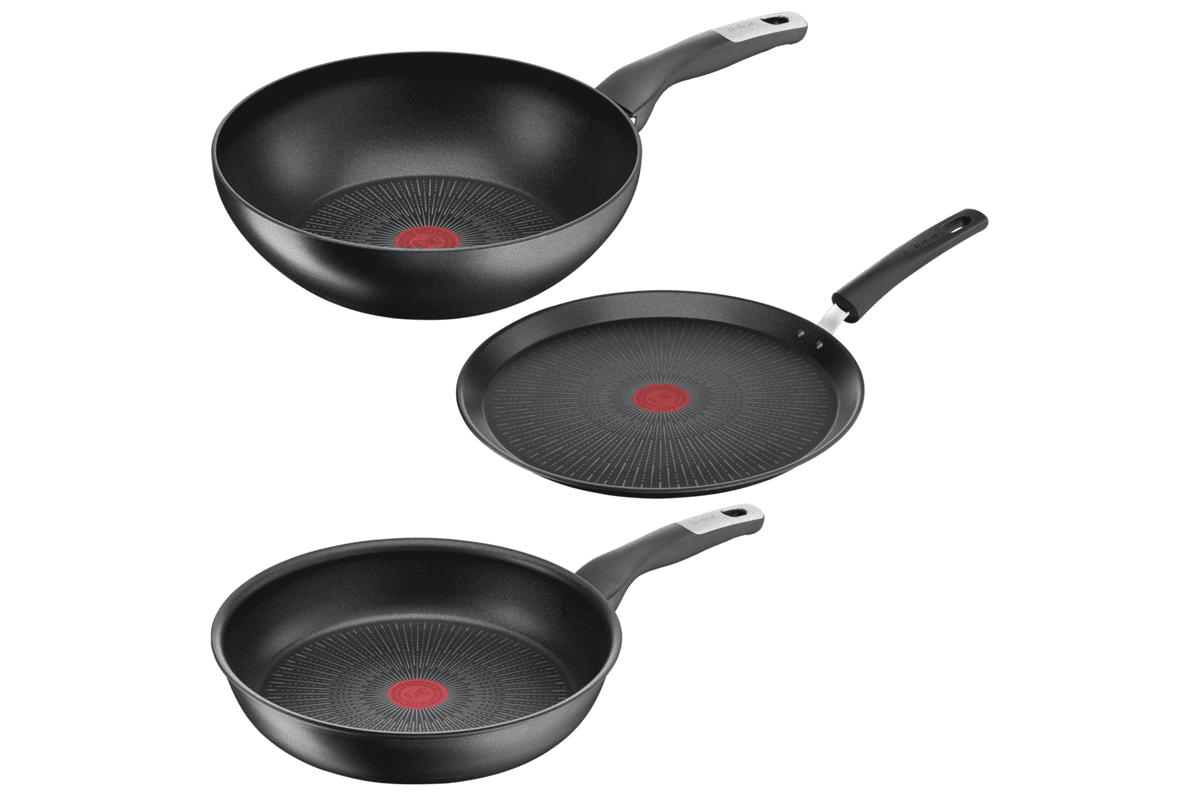Akční set pánví Tefal Unlimited wok 28, klasická 26 cm a palačinková 25 cm