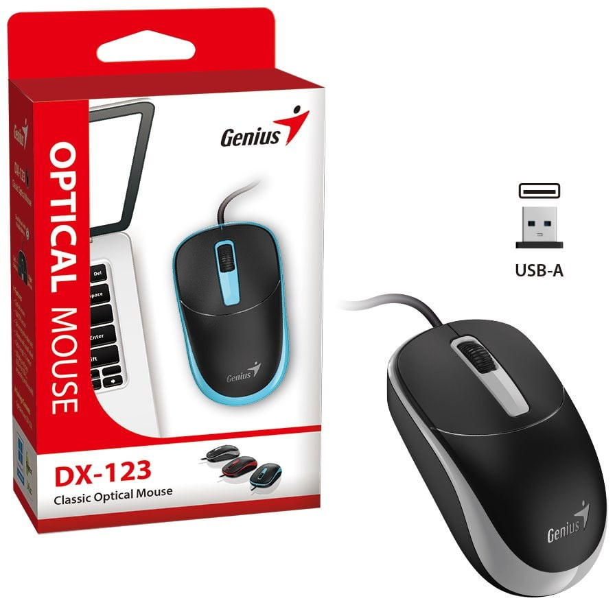 GENIUS DX-123 Galaxy Grey/ drátová/ 1200 dpi/ USB/ černošedá, 31010033400