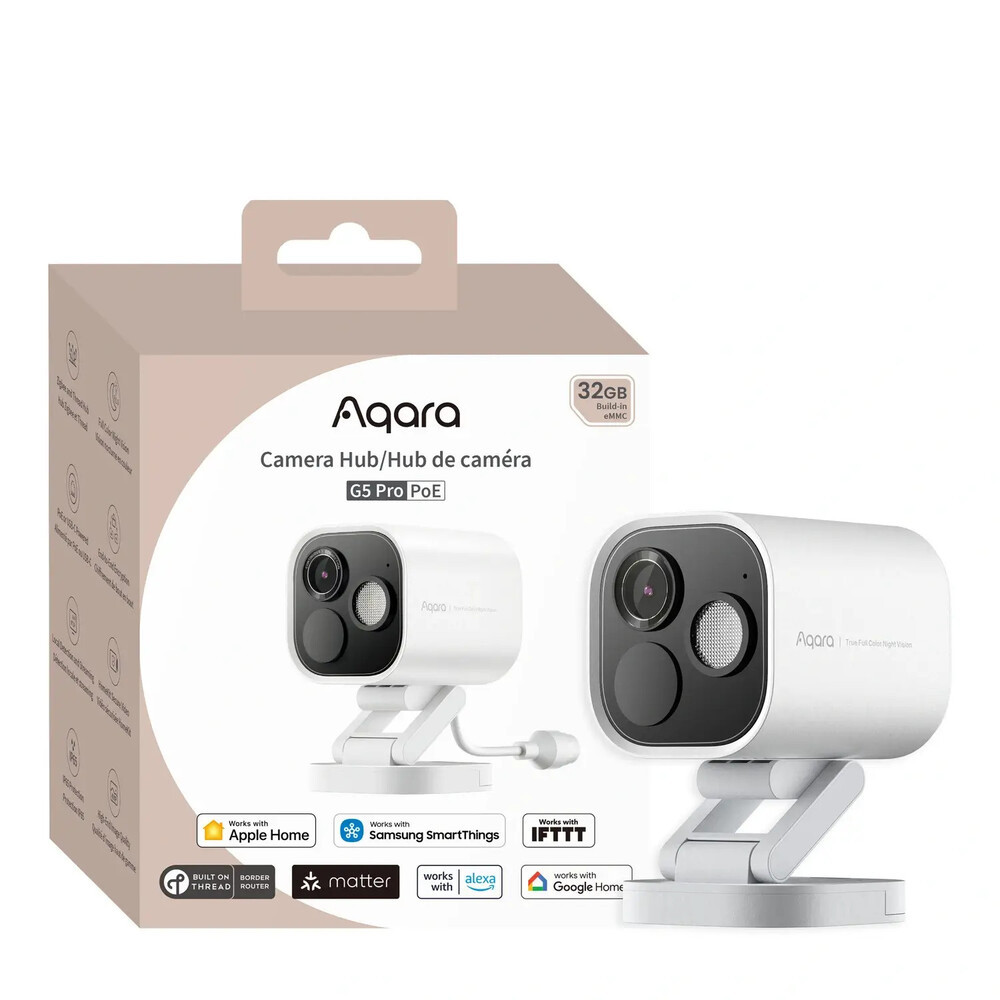 AQARA Camera Hub G5 Pro POE (CH-C03DW), Bílá - venkovní kamera s funkcí hubu